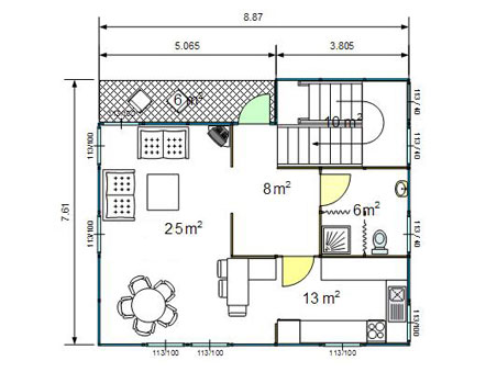 Two-storey Ecovillas first storey